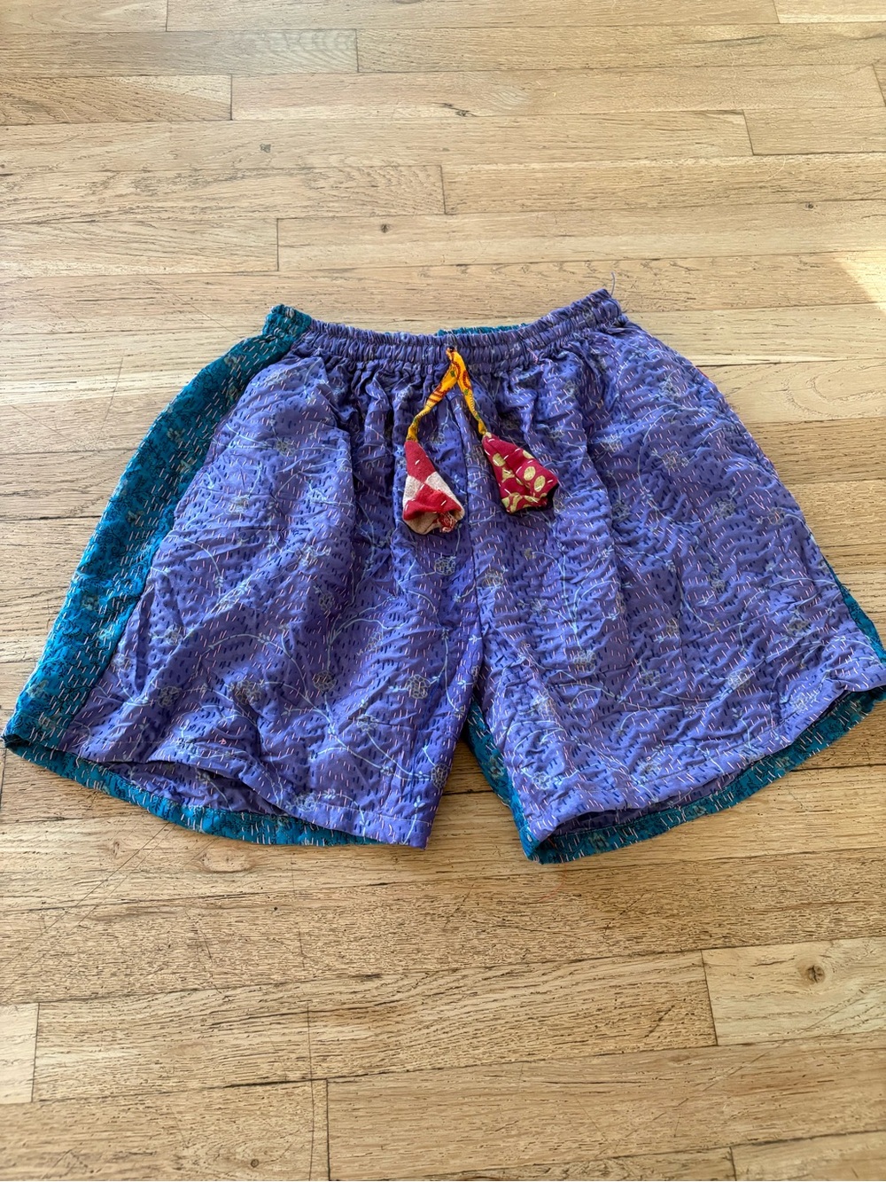 Kantha shorts upcycled Boho chic upcycled